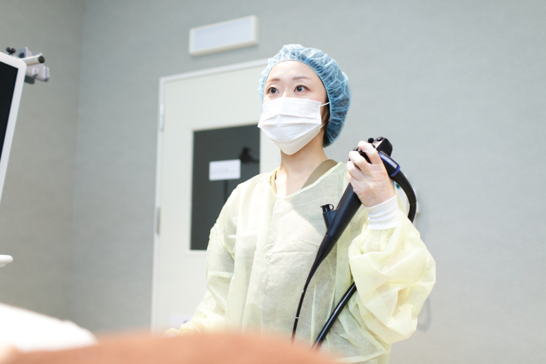 女性医師による内視鏡検査